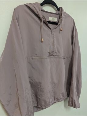 Thread & Supply Dusty Mauve Hooded Half-Zip Pullover